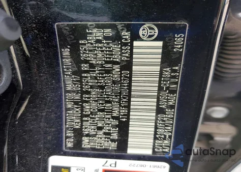 2017 Toyota Camry Le z USA, uszkodzony, nr VIN 4T1BF1FK7HU446720